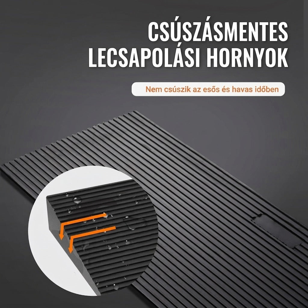 1.2 hüvelykes, méretre vágható küszöbrámpa