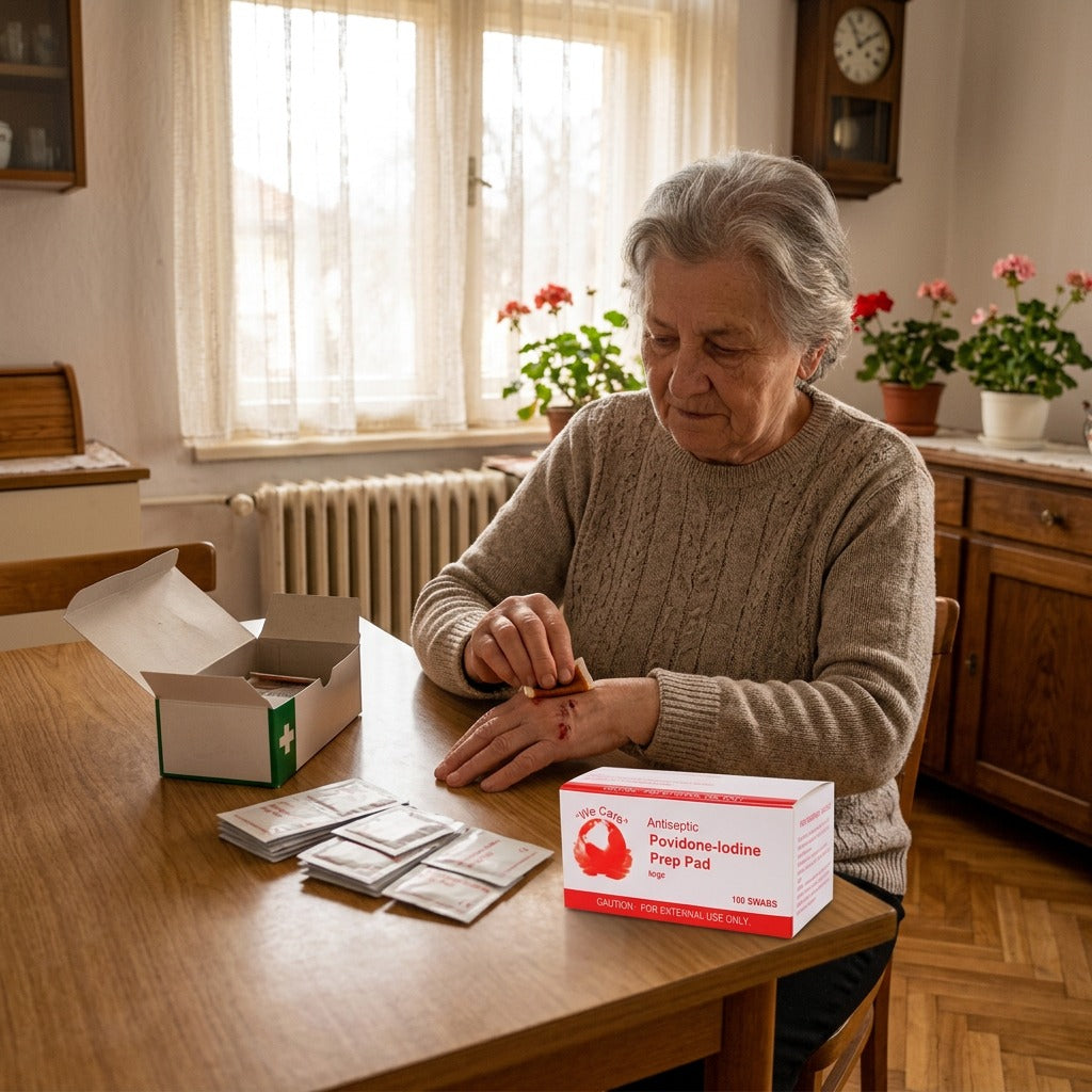 100 povidon-jódos fertőtlenítő törlőlap - otthon