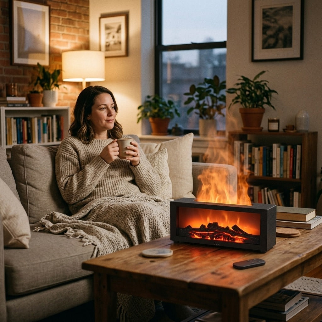 150ml Fireplace Essential Oil Diffuser with Cool Mist - in everyday life