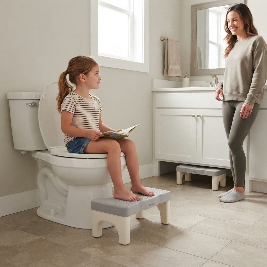 2-in-1 Bathroom Toilet Foot Stool - in everyday life