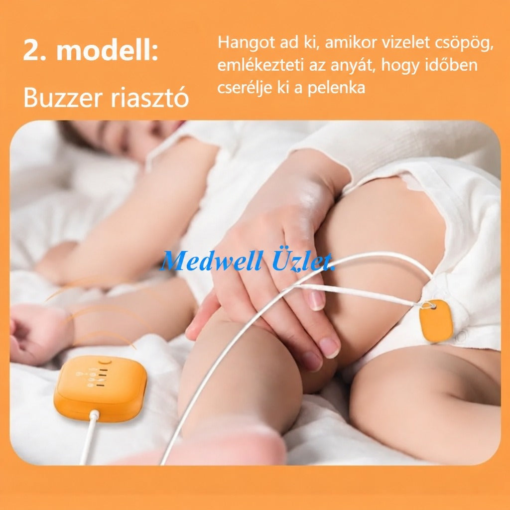 2 az 1-ben ágybavizelés-jelző rendszer órával