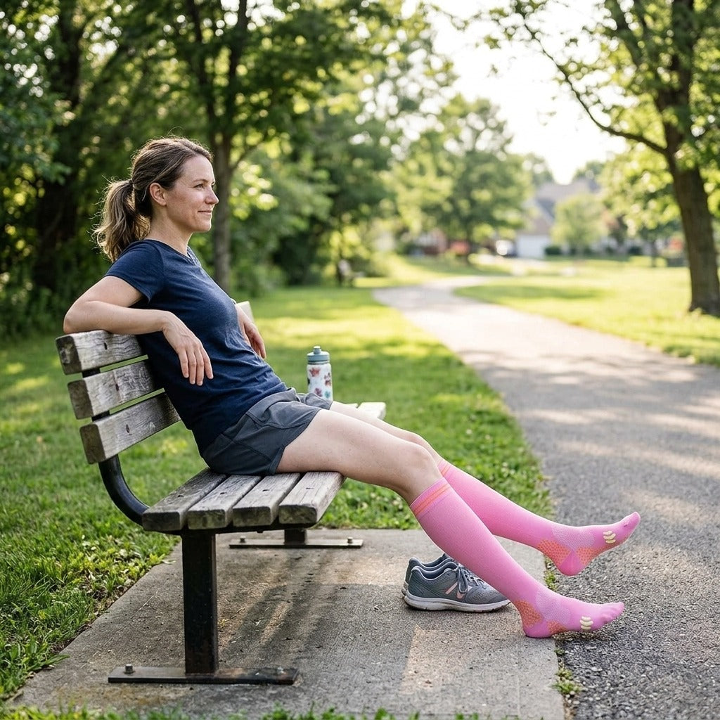 20–30 mmHg Compression Socks - in everyday life