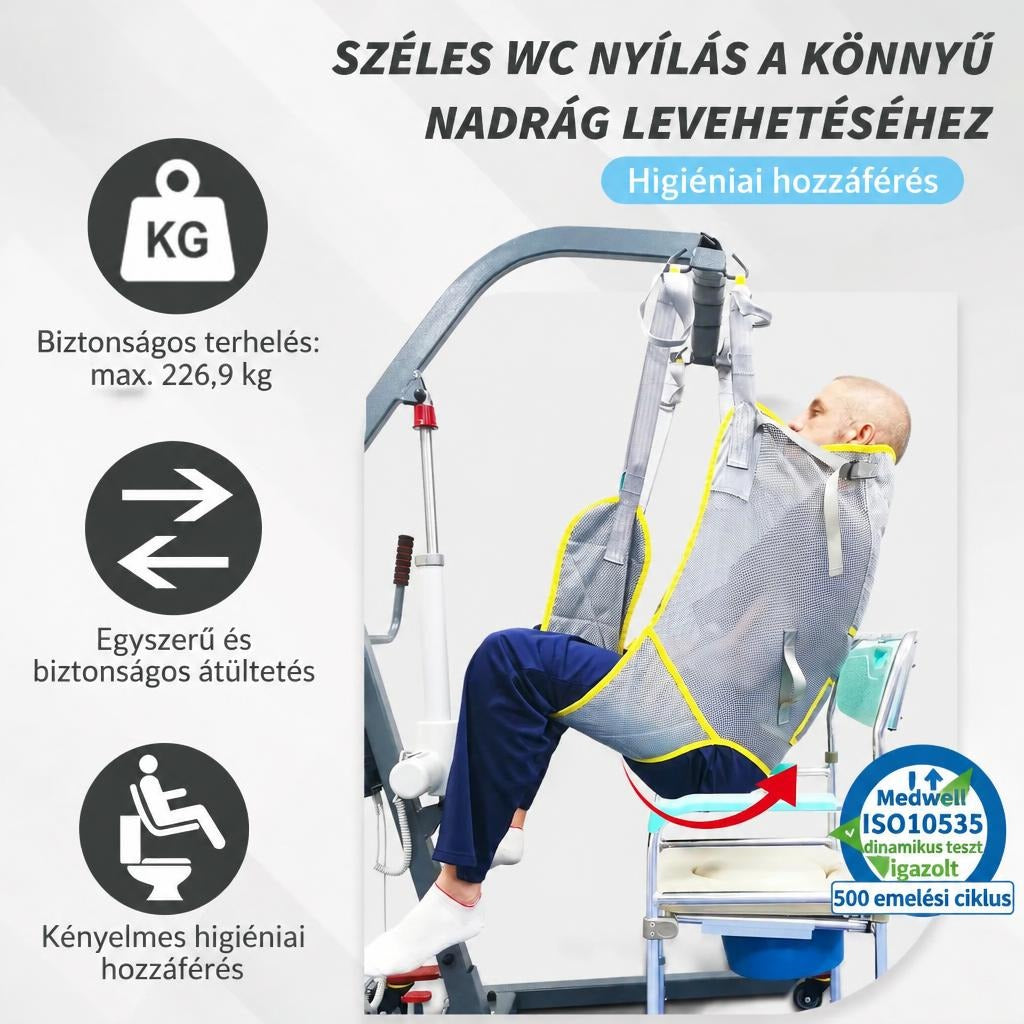 230kg-os hálós higiéniai emelőheveder betegáthelyezéshez