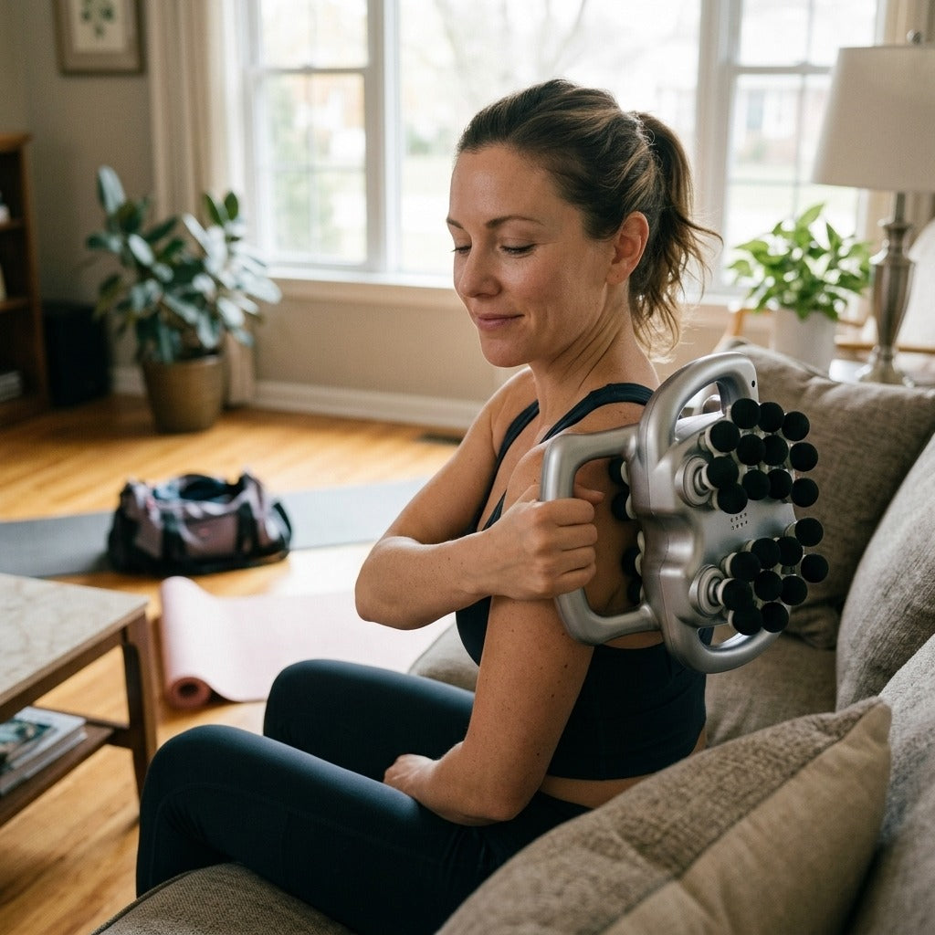 24-Head High-Frequency Vibration Massage Gun - in everyday life