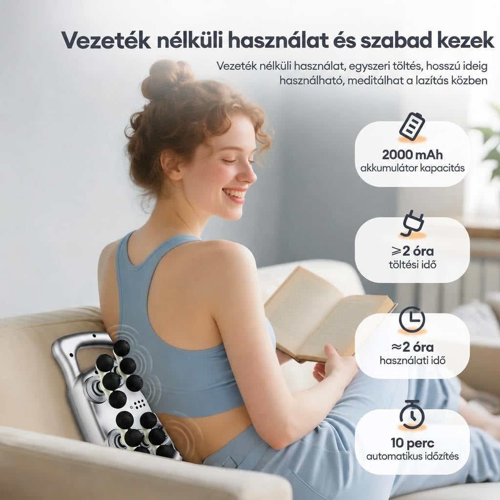 24 fejes, nagyfrekvenciás vibrációs masszázspisztoly