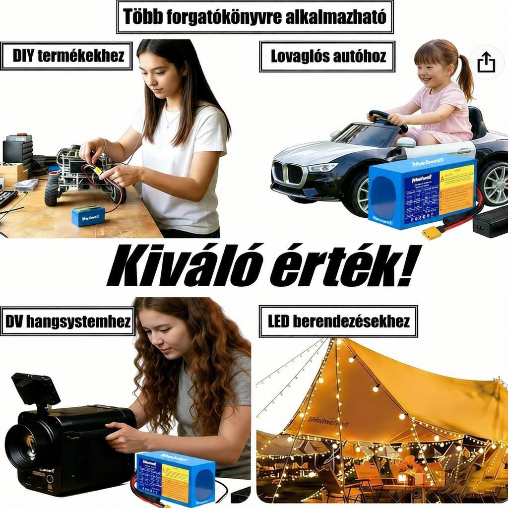 24V-os újratölthető akkumulátor kerekesszékhez és robogóhoz