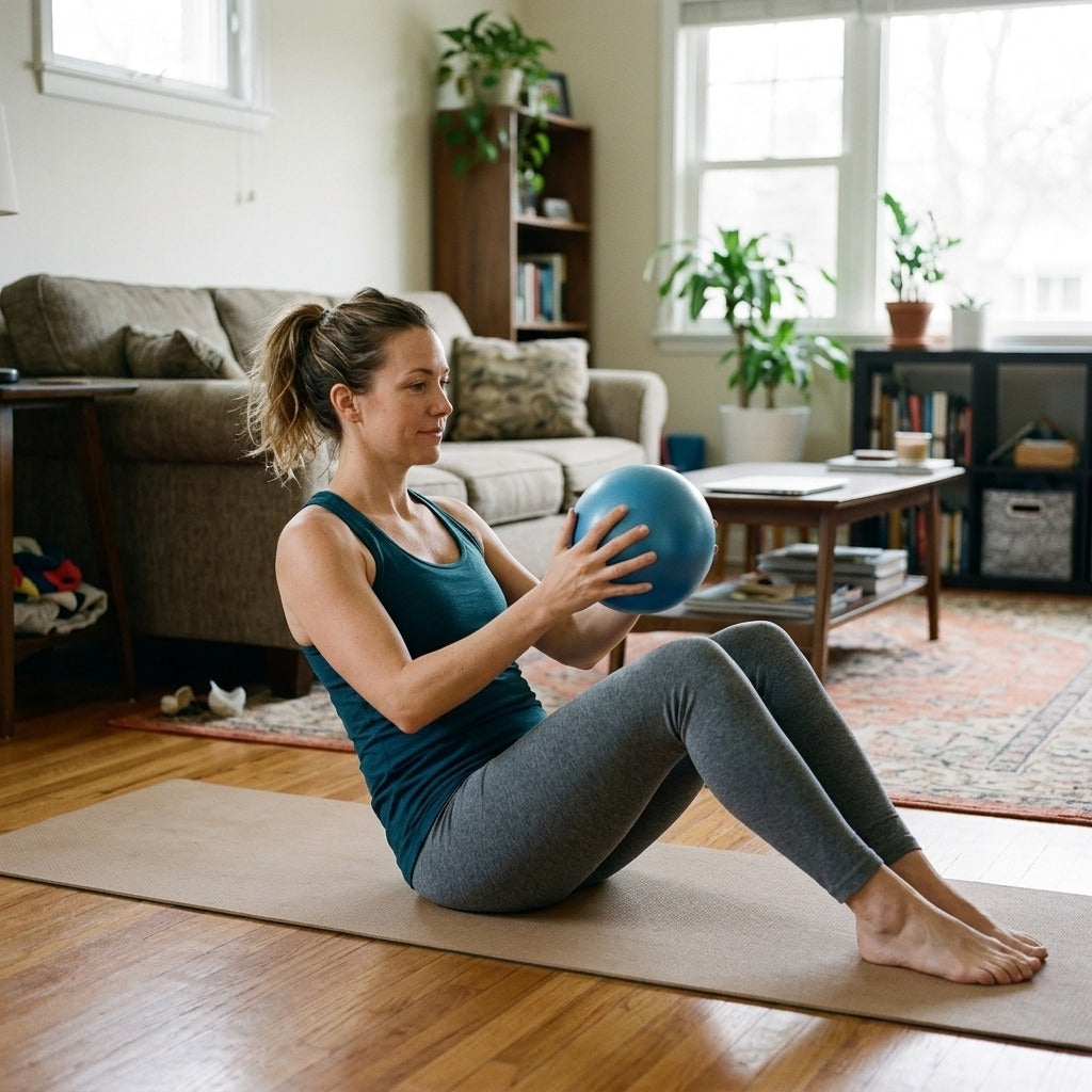 25 cm Yoga Ball for Pilates, Fitness and Core Balance - in everyday life