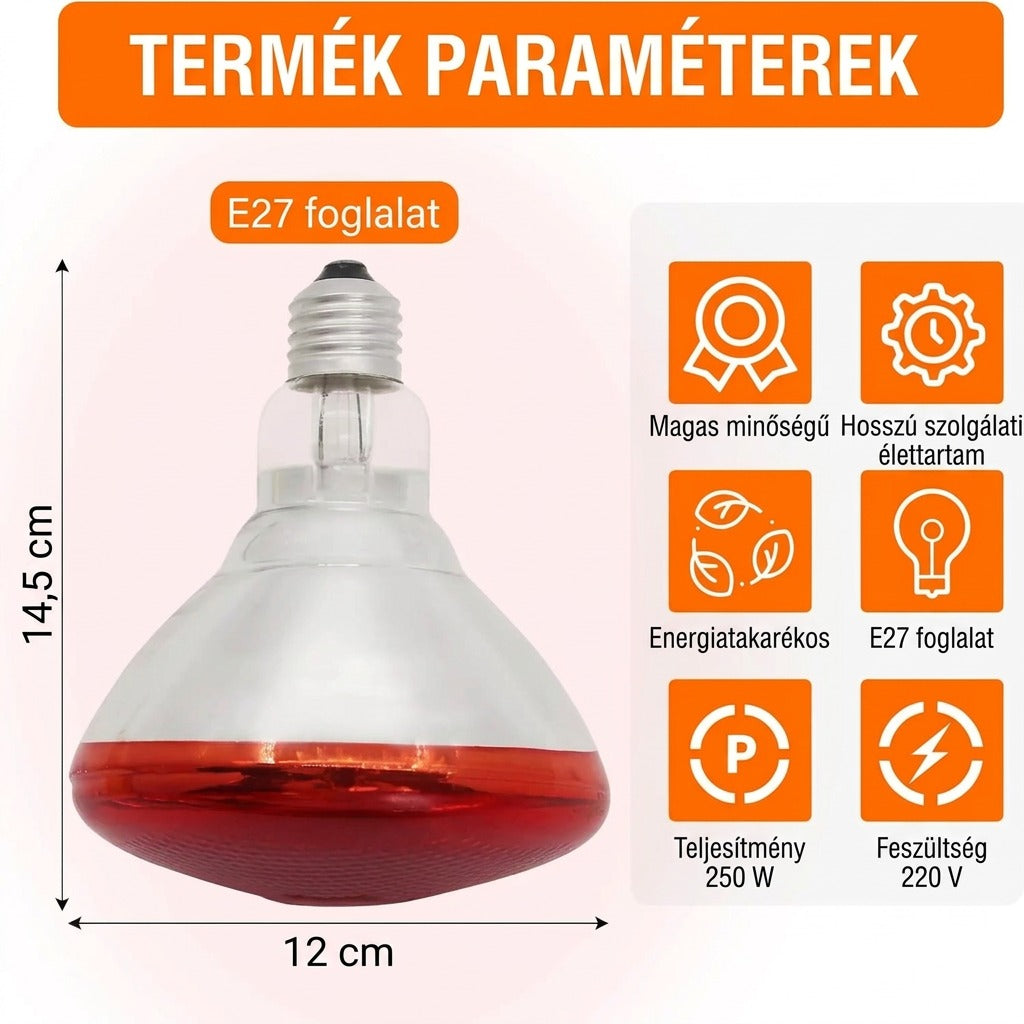 250W 110V infravörös hőlámpaizzó
