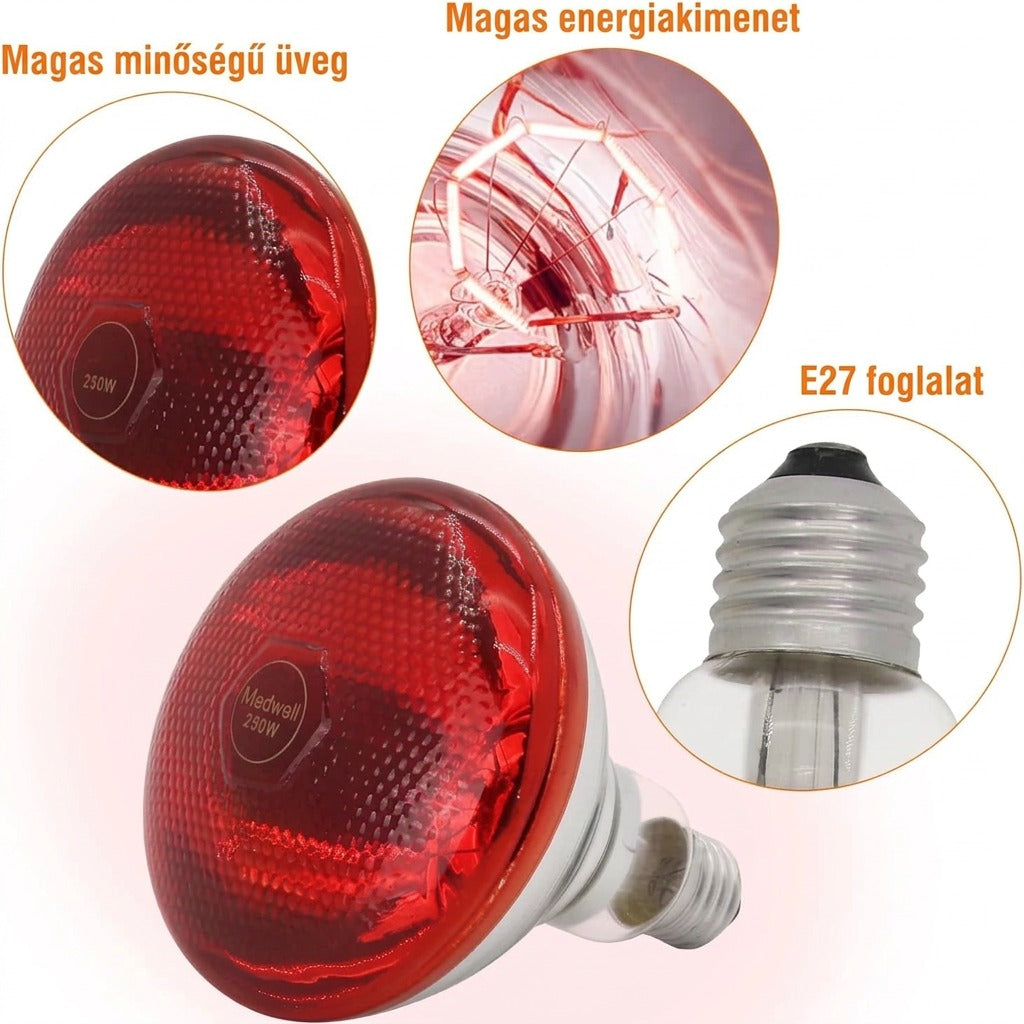 250W 110V infravörös hőlámpaizzó