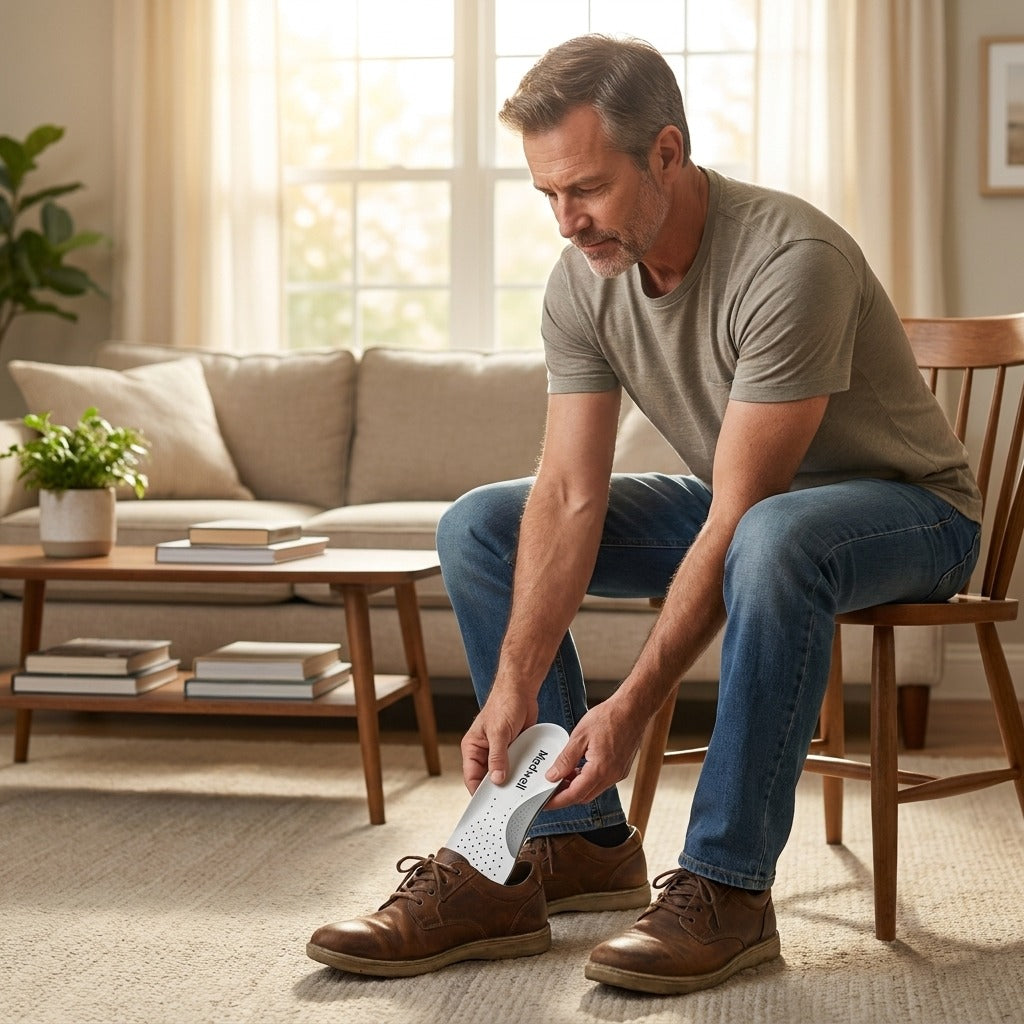 3/4-Length Arch Support Insoles for Flat Feet - at home