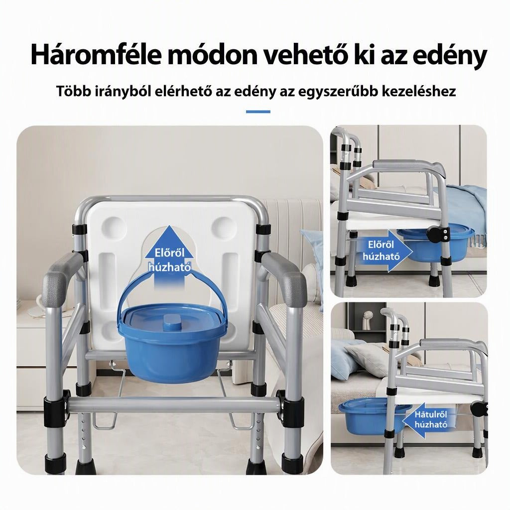 3 az 1-ben WC-szék szobaedénnyel
