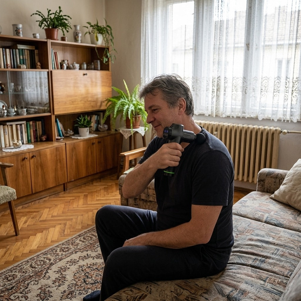 30 fokozatú elektromos masszázspisztoly testre és nyakra - a mindennapokban