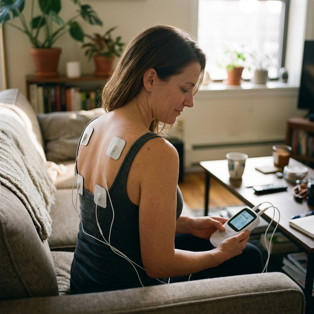 36-Mode Battery-Powered EMS Muscle Stimulator - in everyday life