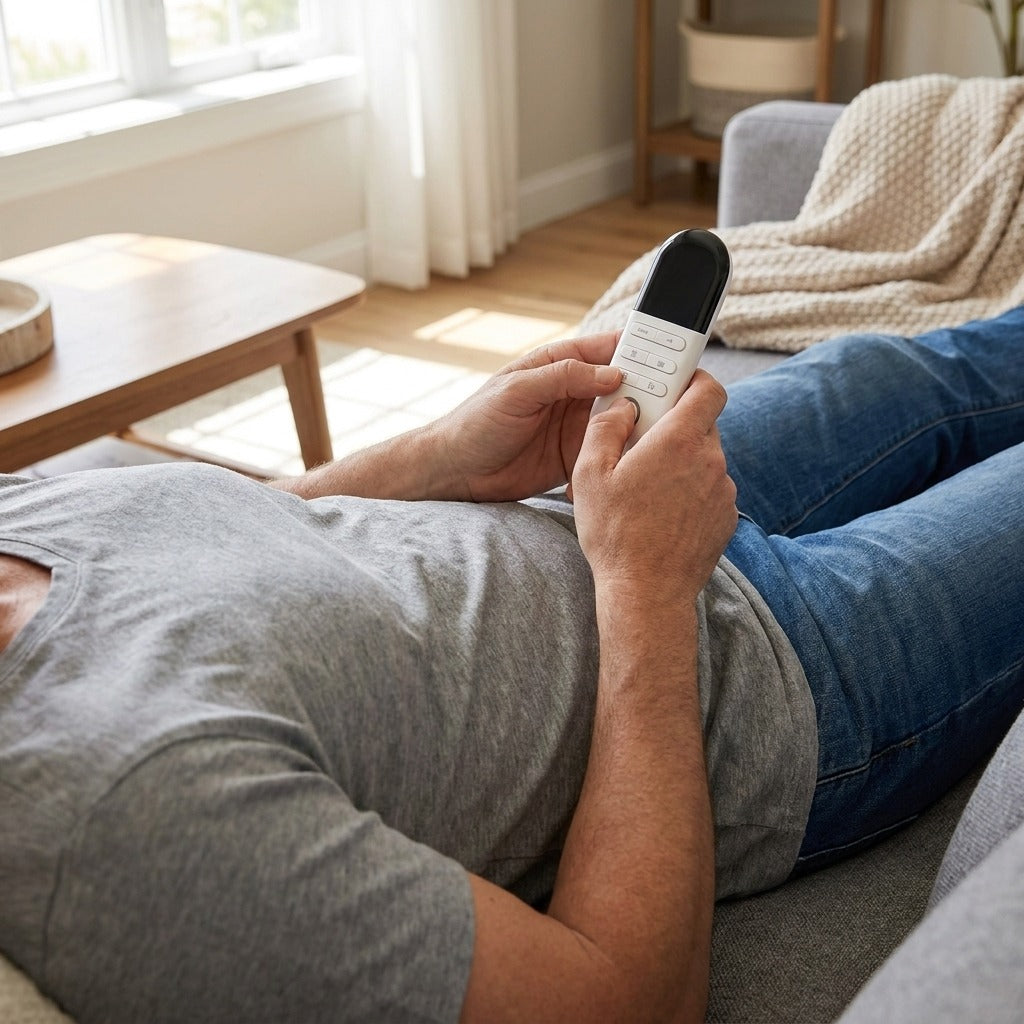 4-in-1 Lumbar Traction Massager - in use