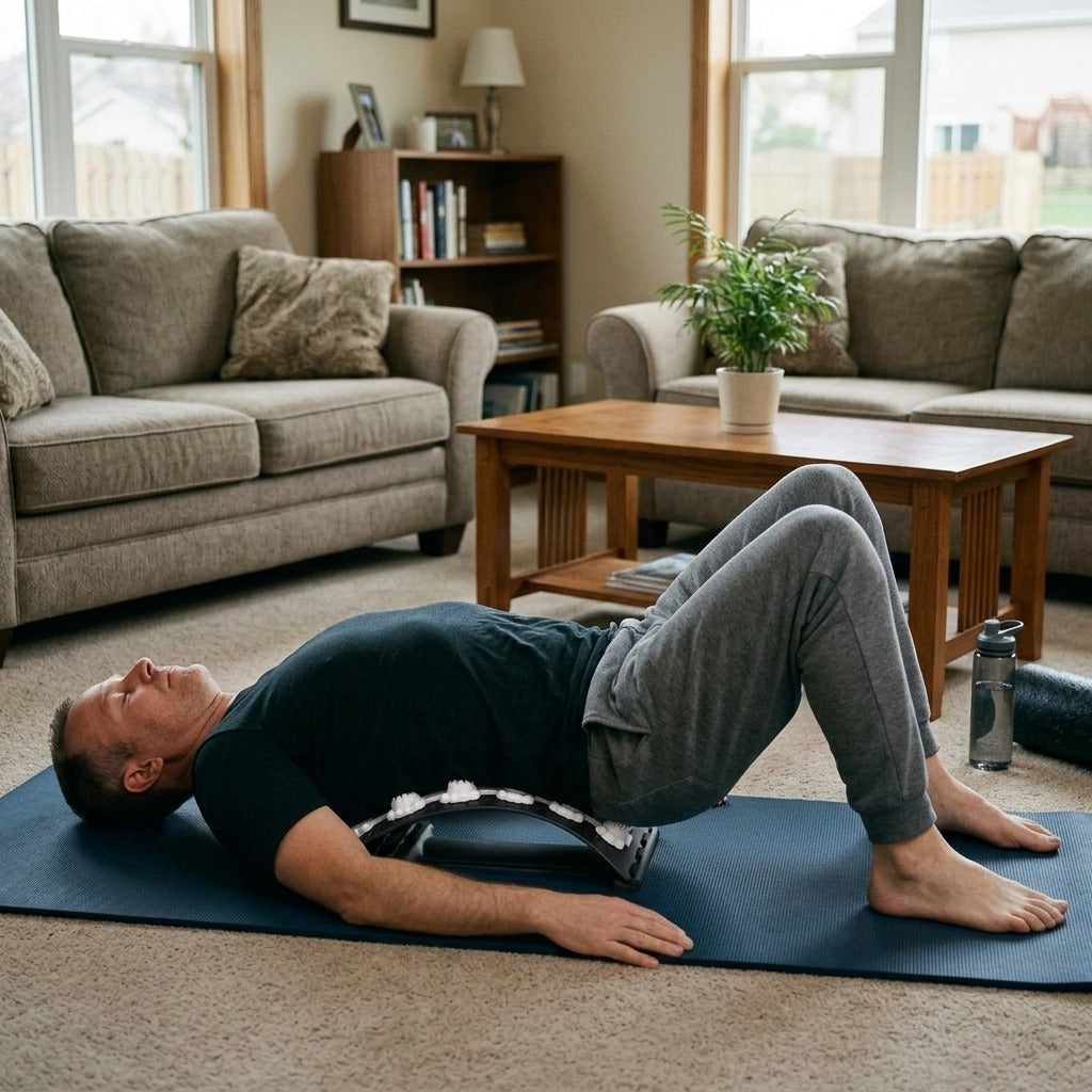 4-Level Adjustable Back Stretcher for Home Exercise - in everyday life
