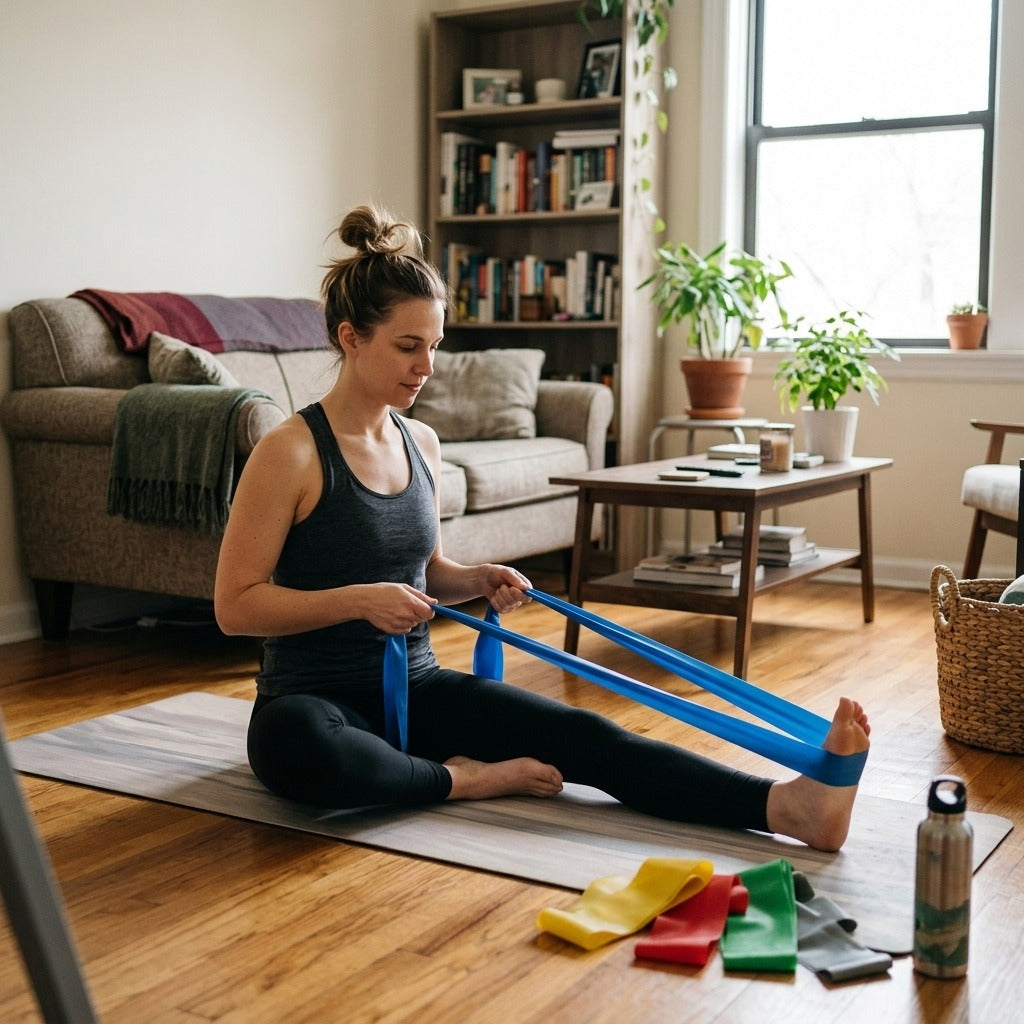 4-Pack Resistance Bands for Fitness, Yoga and Pilates - at home