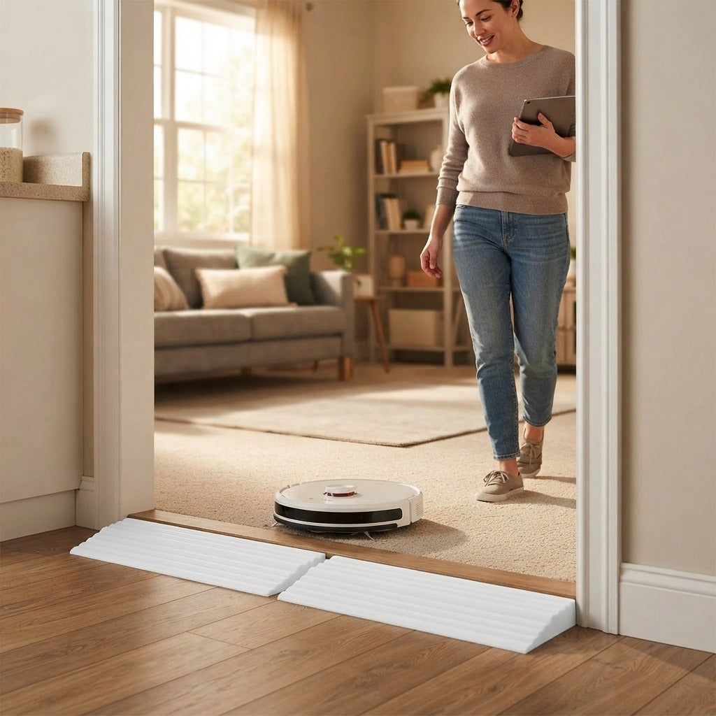 4-Piece Threshold Transition Ramp Set - at home