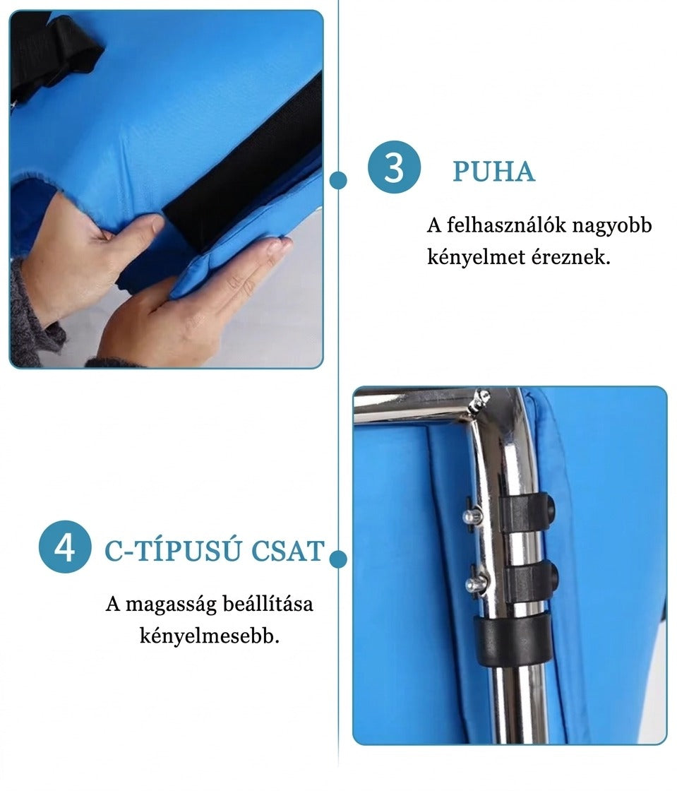 4 kerekű rollátor üléssel és kosárral