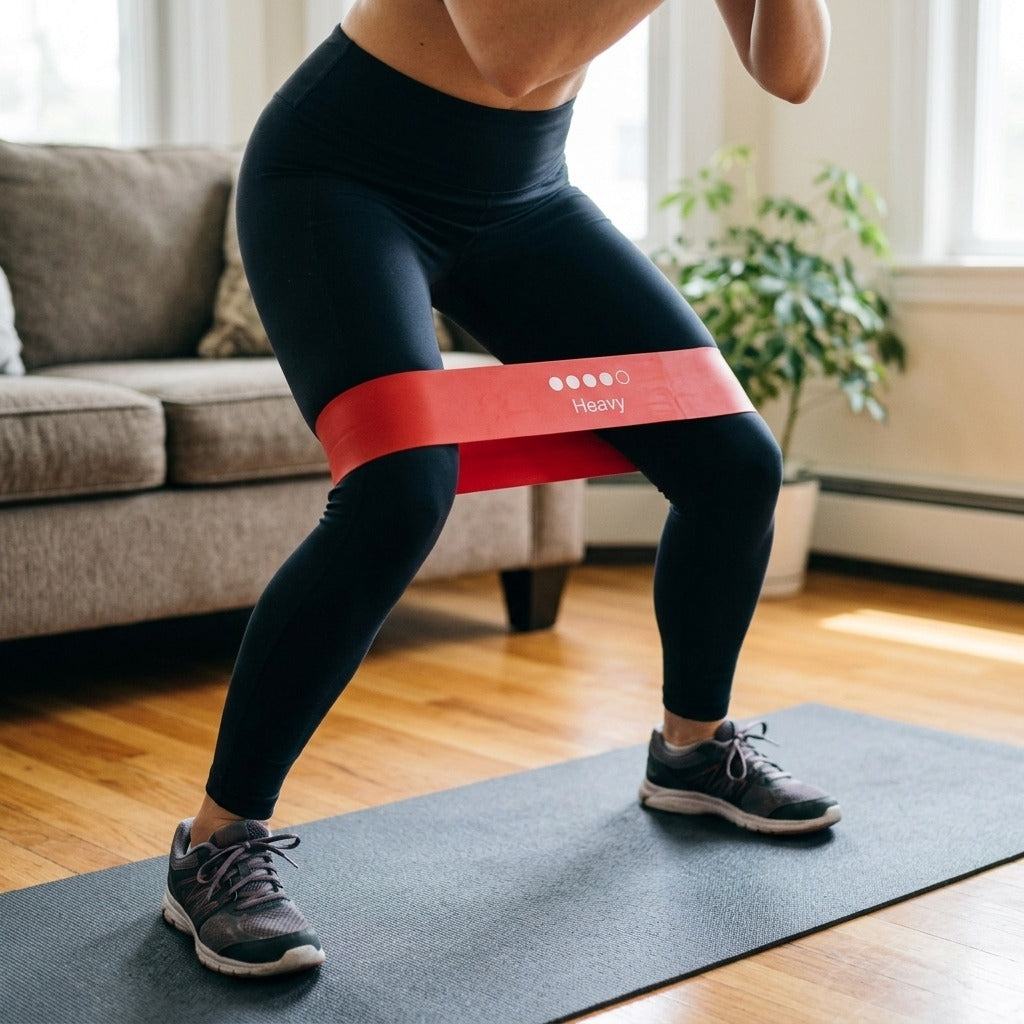 5-Level Elastic Resistance Bands Set - in use