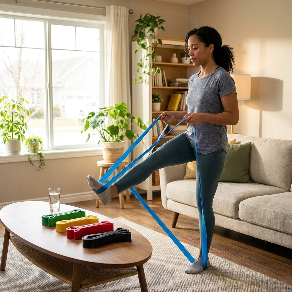 5-Level Portable Resistance Bands Set - at home