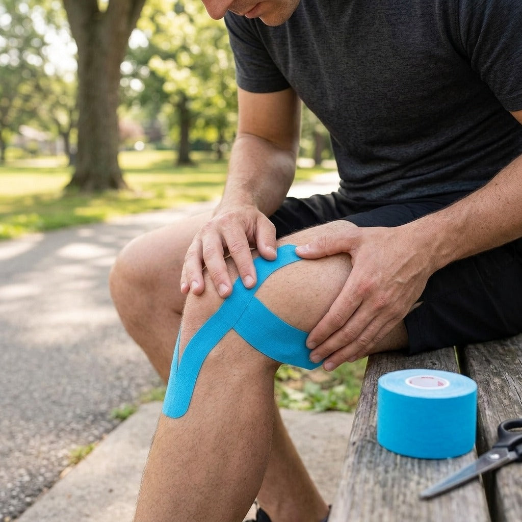 5 m Cotton Kinesiology Tape for Sports and Daily Use - in use
