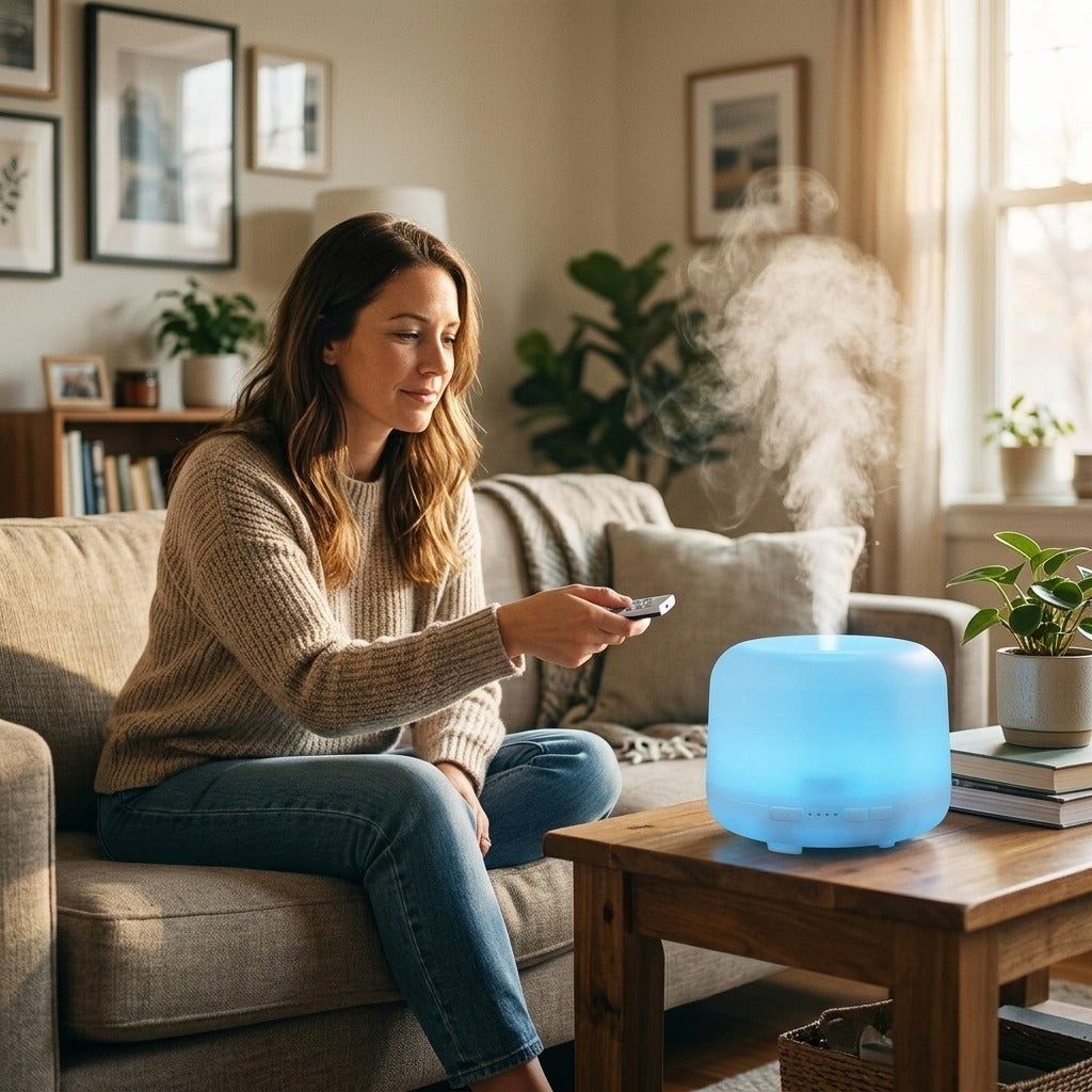 500ml Cool Mist Humidifier with Remote Control - at home