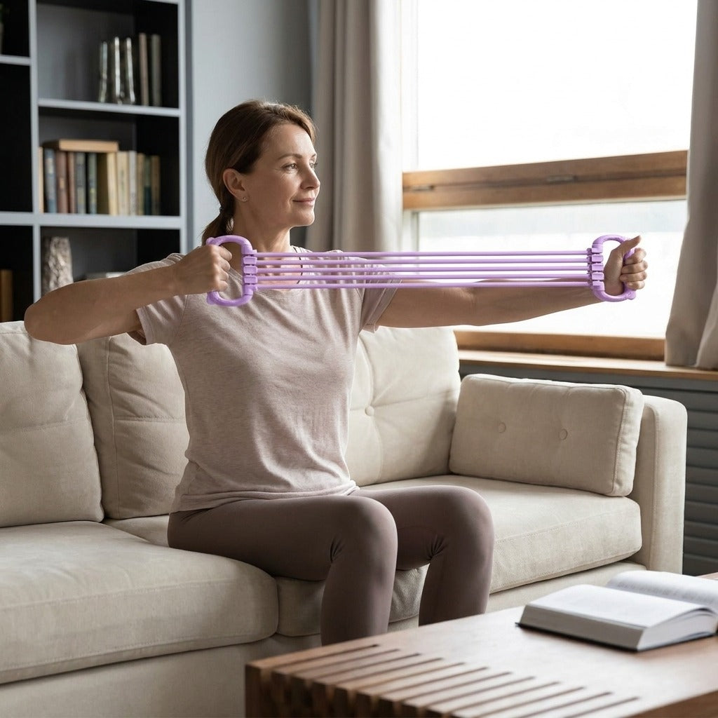 6-Level Adjustable Resistance Stretch Band - in everyday life