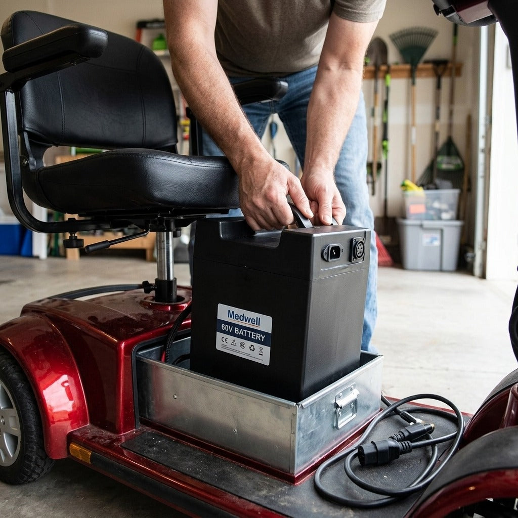 60V Battery for Electric Mobility Devices - in use