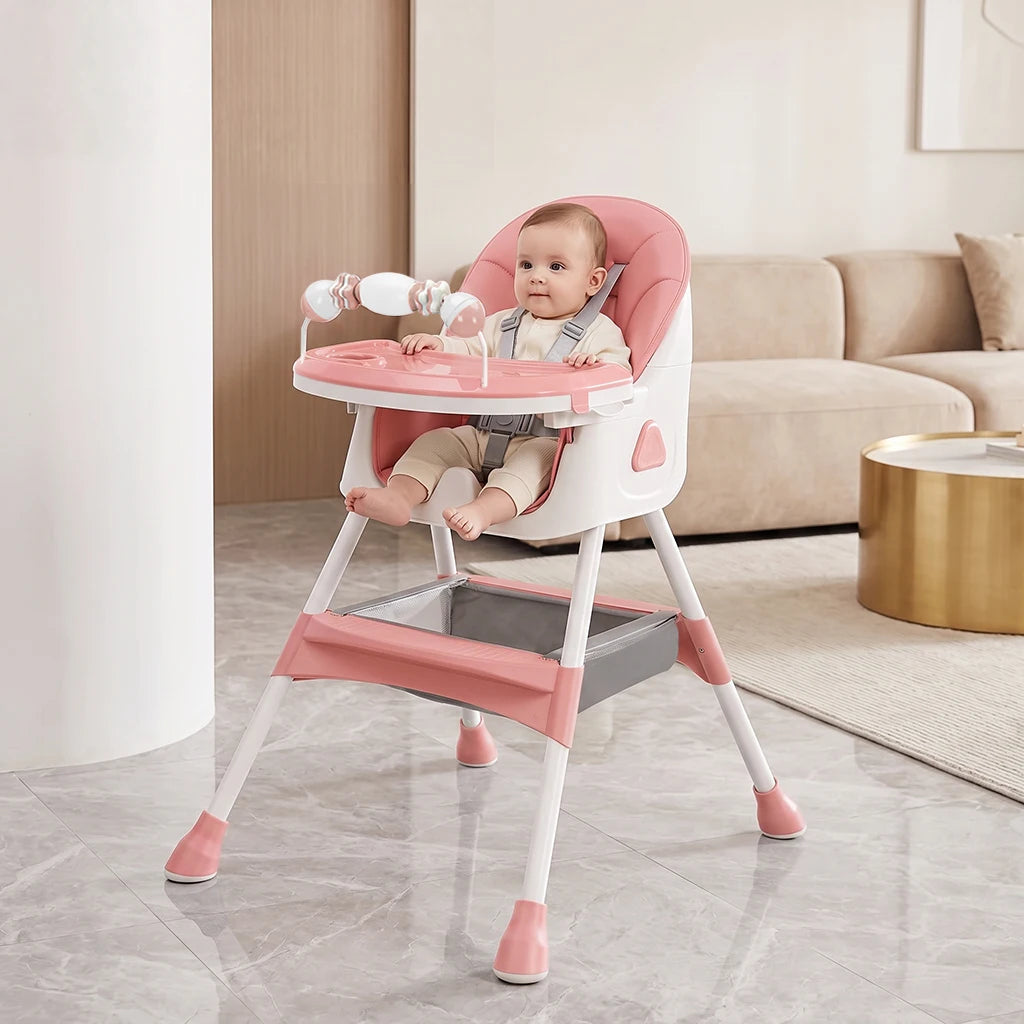 Foldable Baby Walker with Brake and 5 Height Settings