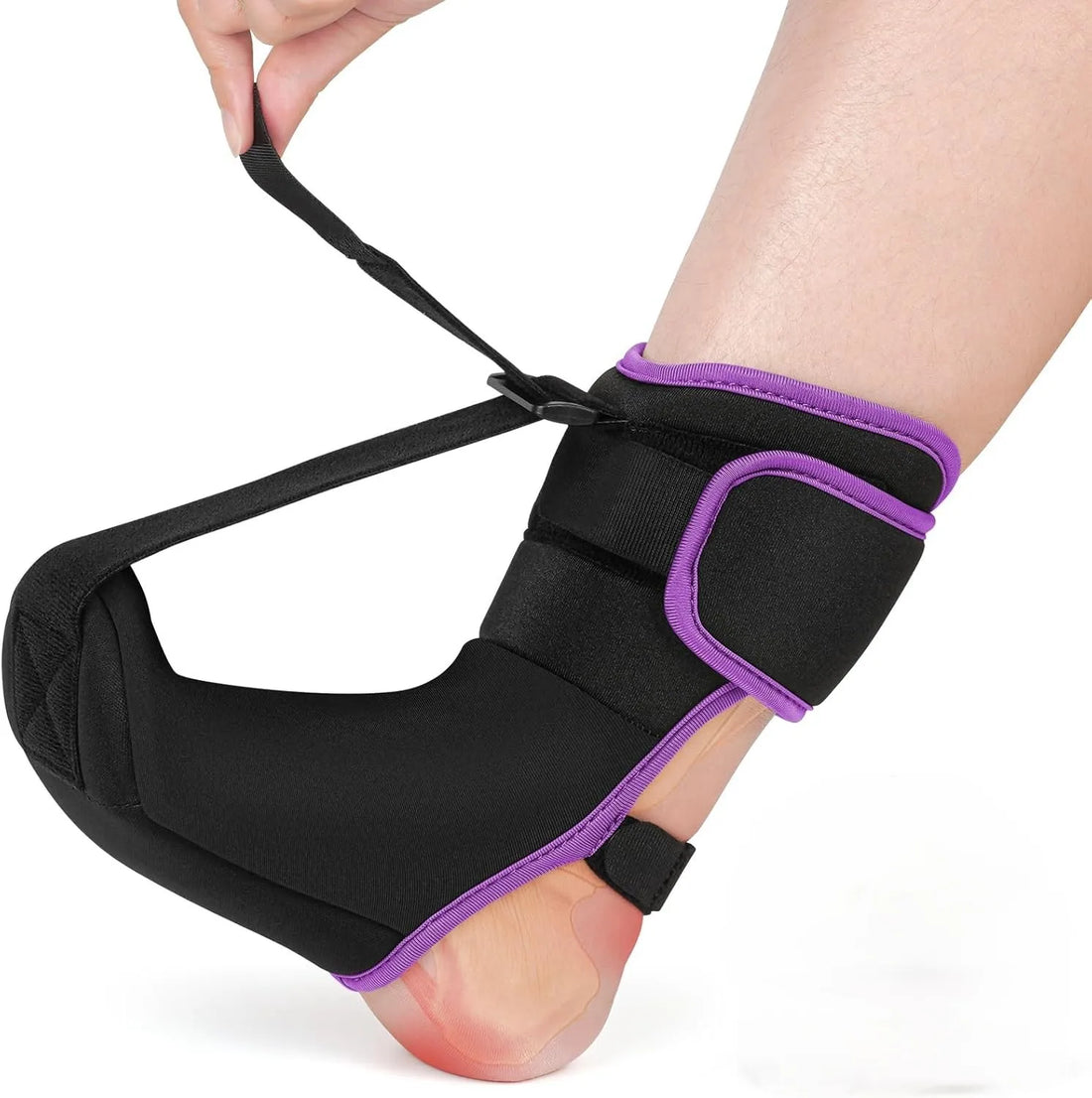 Adjustable Foot Drop Support Strap with Splint