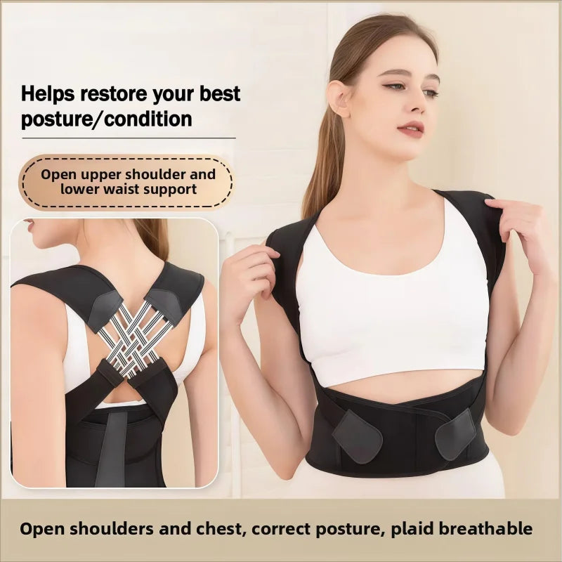 Adjustable Upper-Back Posture Support Belt