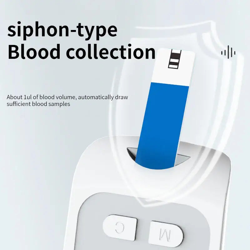 Blood Glucose Monitor Kit with Test Strips and Lancets