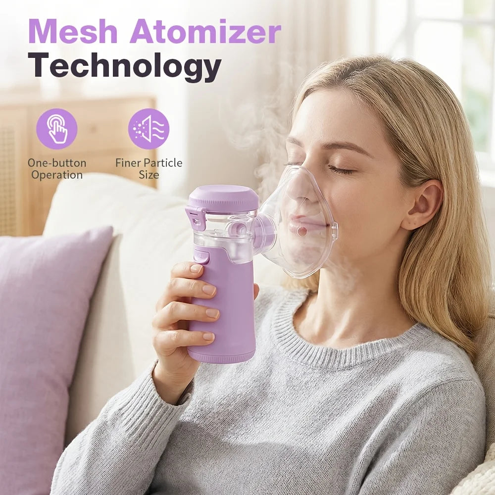 Portable Mesh Nebulizer with Adult and Child Accessories