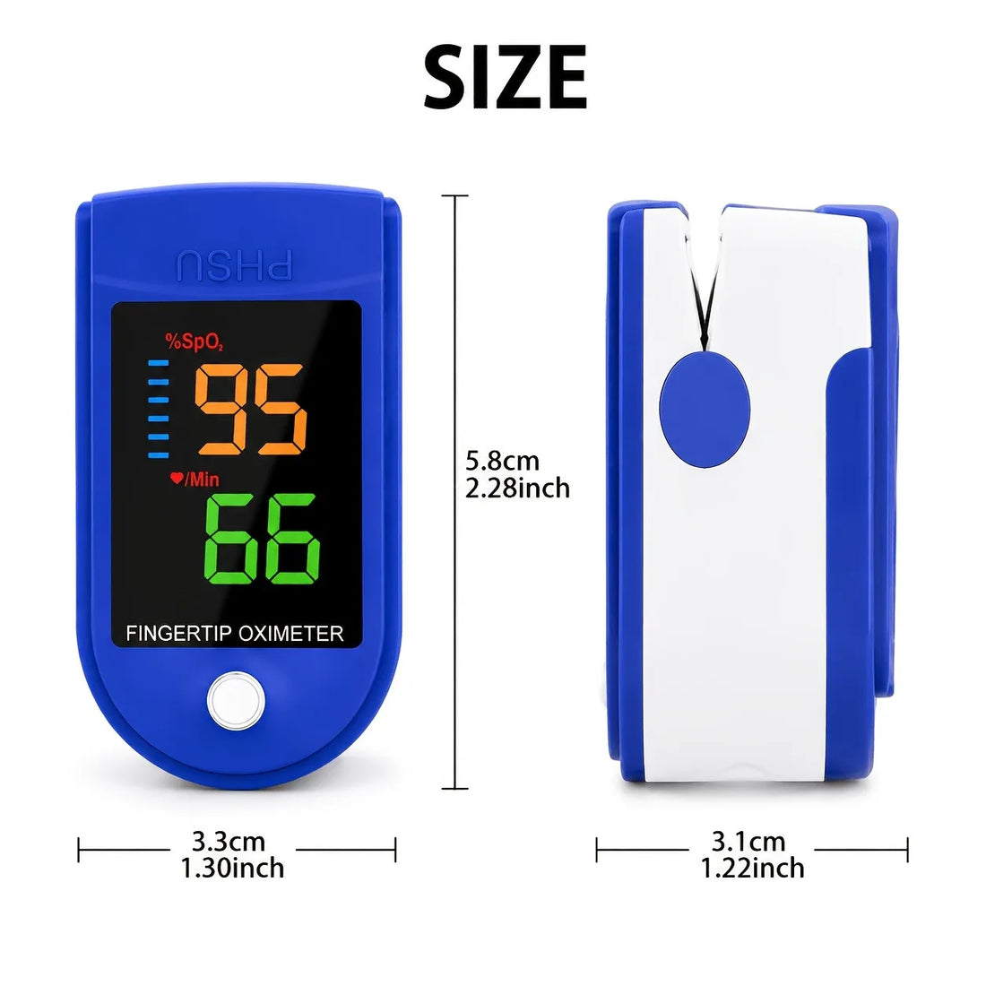 Large Display Fingertip Pulse Oximeter, SpO2 and Heart Rate