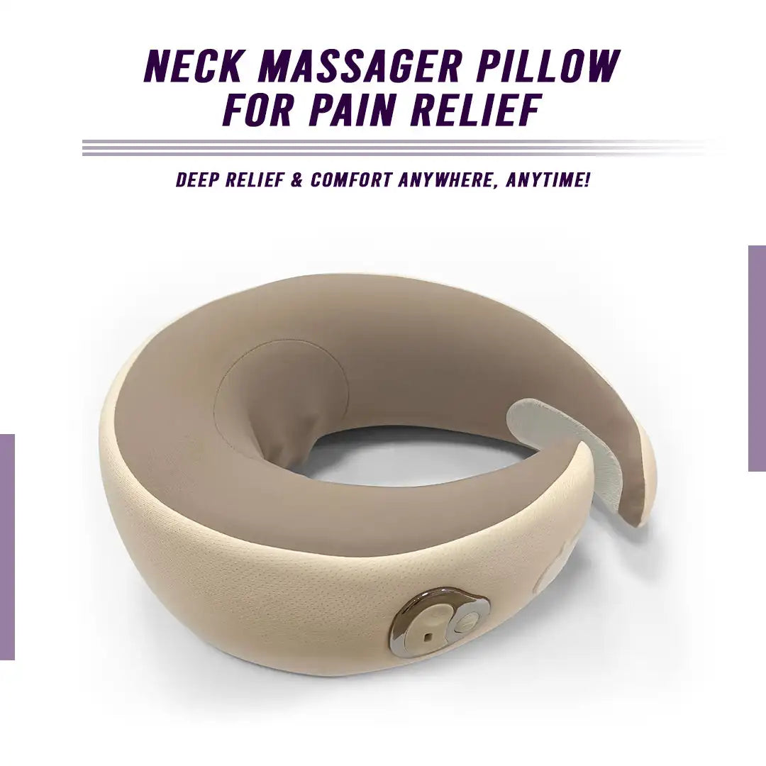 Heated Neck Massager Travel Pillow
