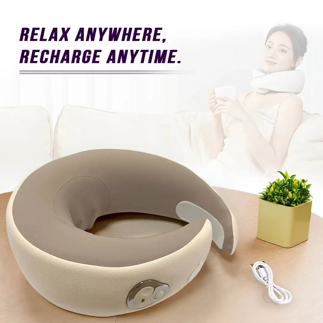 Heated Neck Massager Travel Pillow
