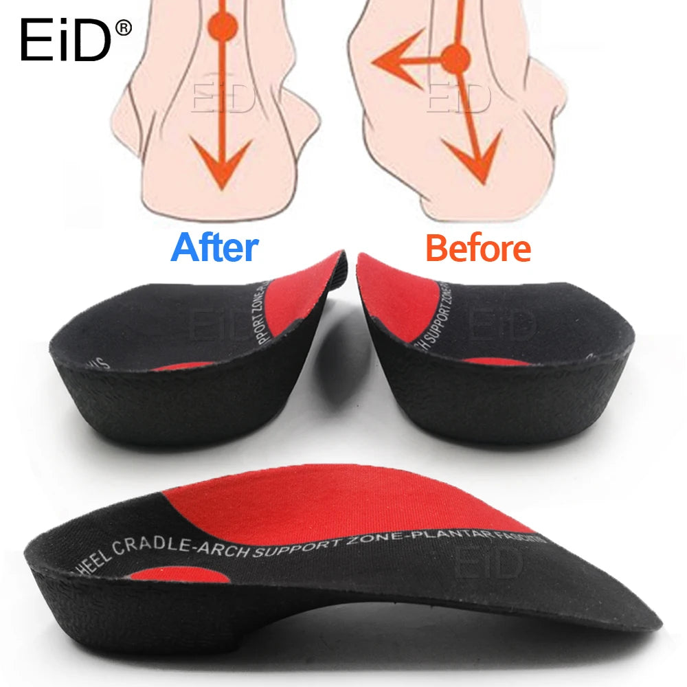 3/4-Length Orthotic Insoles with Arch Support