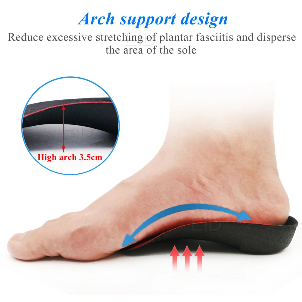 3/4-Length Orthotic Insoles with Arch Support