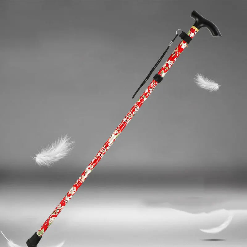 Telescopic Folding Walking Stick with Rubber Tip