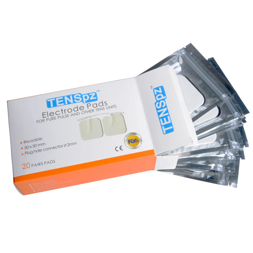 TENS Electrode Pads with Conductive Gel, 20 Pairs