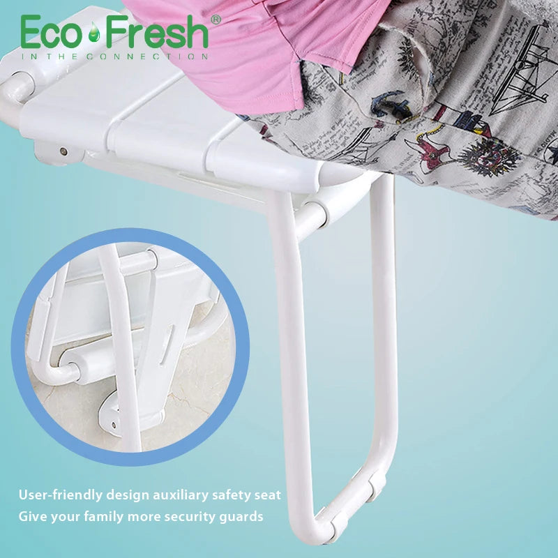 Wall-Mounted Folding Shower Seat with Legs