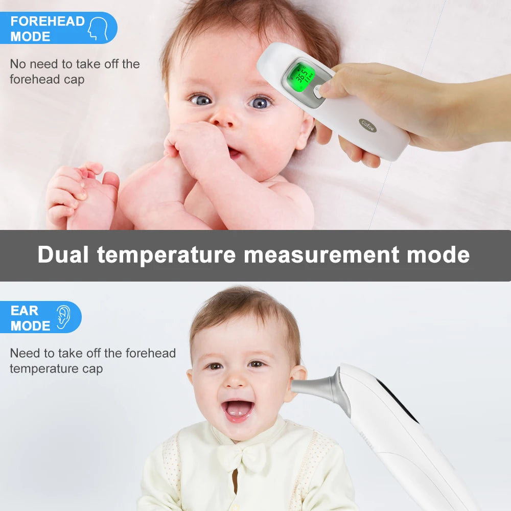 2-in-1 Non-Contact Forehead and Ear Thermometer, Baby and Adult
