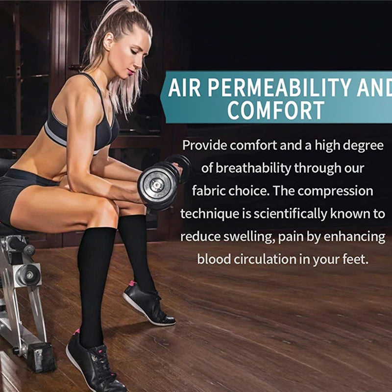 Crew-Length Compression Socks for Hiking and Running