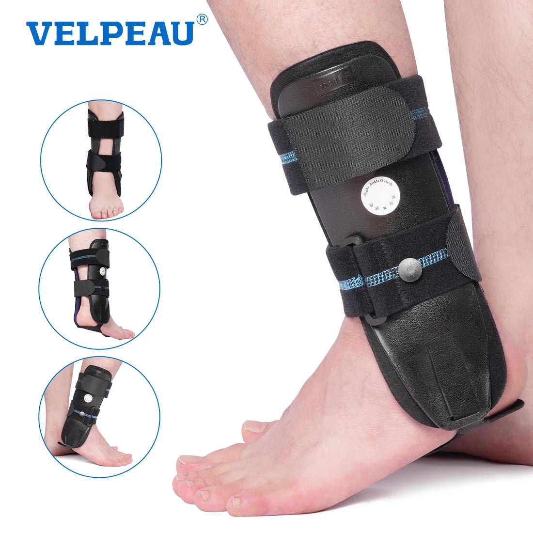 Adjustable Ankle Brace with Foam and Gel Padding