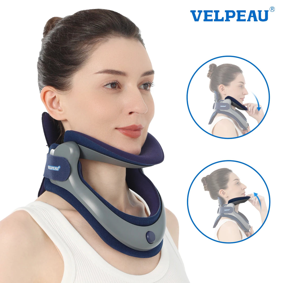 Adjustable Neck Traction Device with Foam Pads