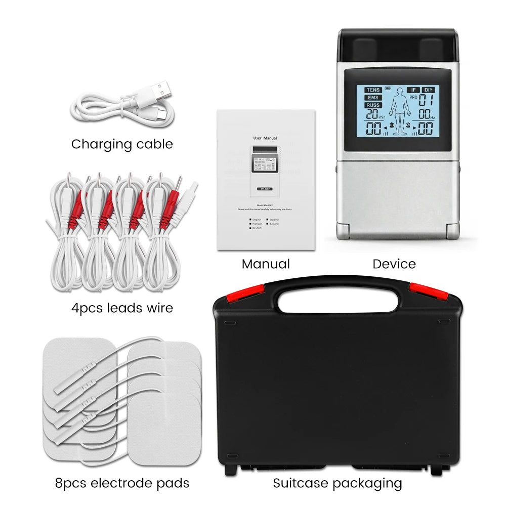 TENS and EMS Unit with 80 Modes and 4 Channels