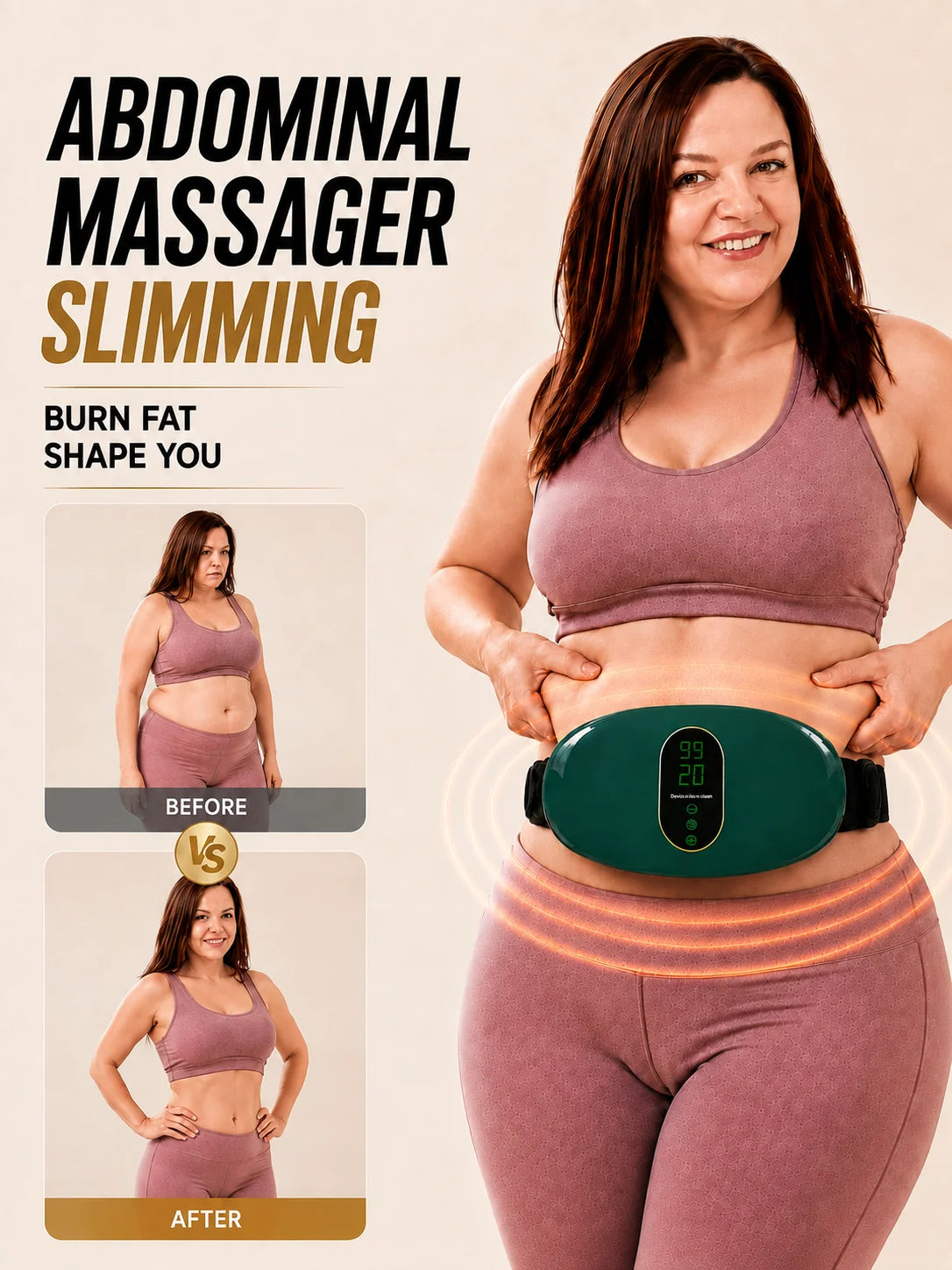 Battery-Powered Abdominal Massage Belt
