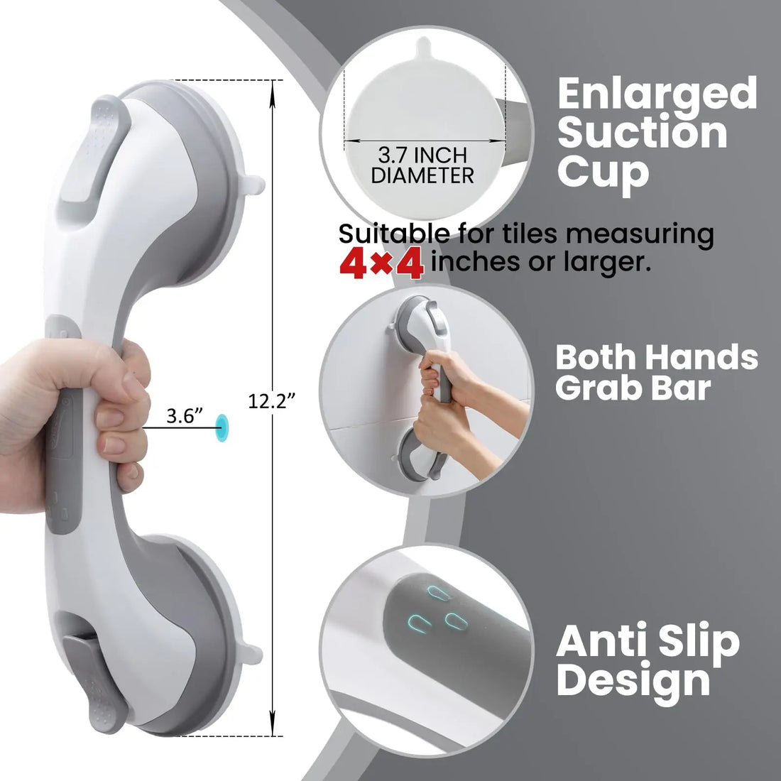 Suction-Cup Shower Grab Bar