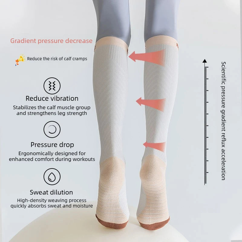 Women's Calf Compression Socks with Terry Sole