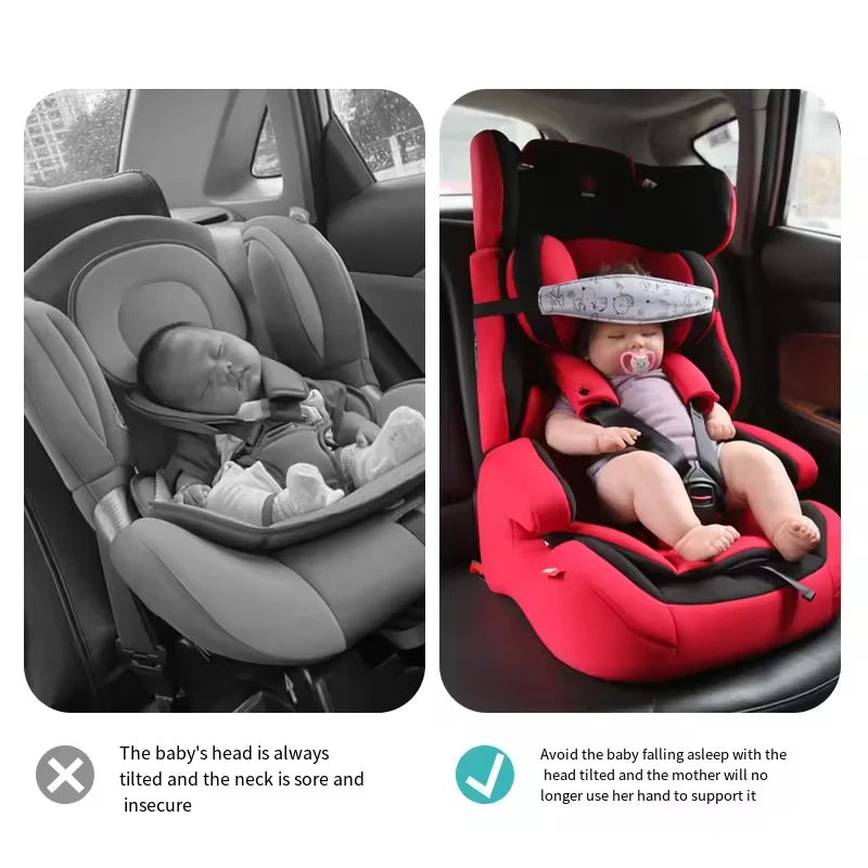 Baby Car Seat Head Support Strap and Pillow